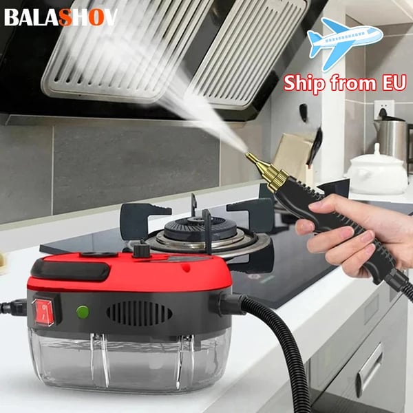 Kannettava höyrypuhdistin - Käsikäyttöinen malli - 2500 W - Korkeapainehöyry - 220 V EU-pistoke - >900 ml Säiliö - >30 min Höyry