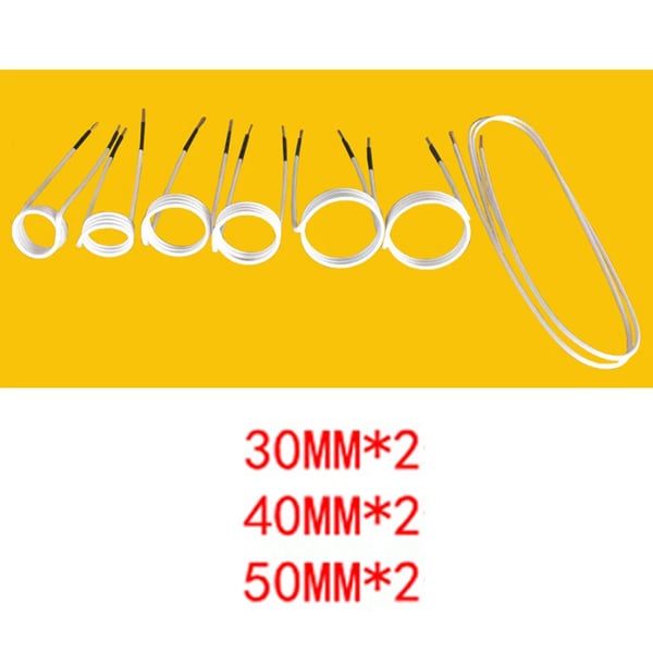 Induktionsspoler - Sæt til induktionsvarmer/mini-ductor - 8 stk - Til bolt Ø 5–40 mm - Vægt 0,5 kg - Hvid