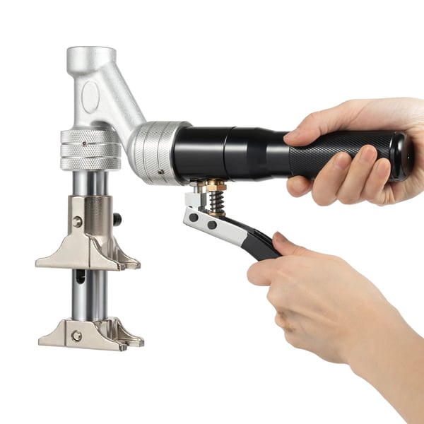 Hydraulisk rørpresser & ekspander sæt - Glidehylse - 16–32 mm - Rørskærer & bakker - Til PEX/PPR - Sort