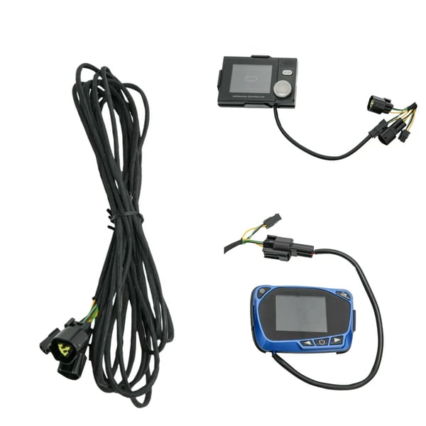 Bil dieselvarmer - LCD-forlængerkabel - 12 V - Til 2 kW/5 kW/8 kW - Display/kontakt - Grå