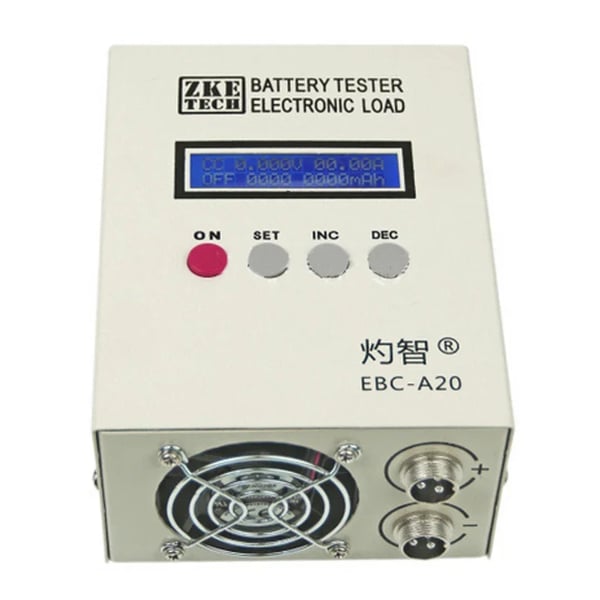 Batterikapacitetstester - EBC-A20 - 220 V - Til Lithium- og Blysyrebatterier - Kapacitetsmåler/Tester - Indigo