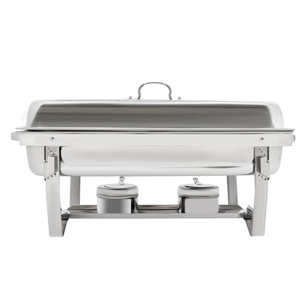 Buffet Chafing Dish Sæt, Varmefad med spritbrænder, 4-delt sæt inkl. tang og skeer