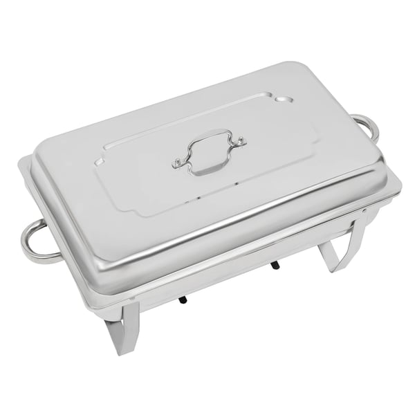 Buffet Chafing Dish Sæt, Varmefad med spritbrænder, 4-delt sæt inkl. tang og skeer