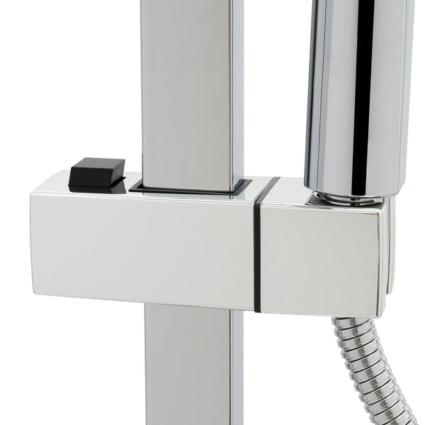 Moderne brusesystem, 4 udløbstilstande, justerbar højde, højtryks-sprøjtepistol, keramisk ventilindsats, lys sølv