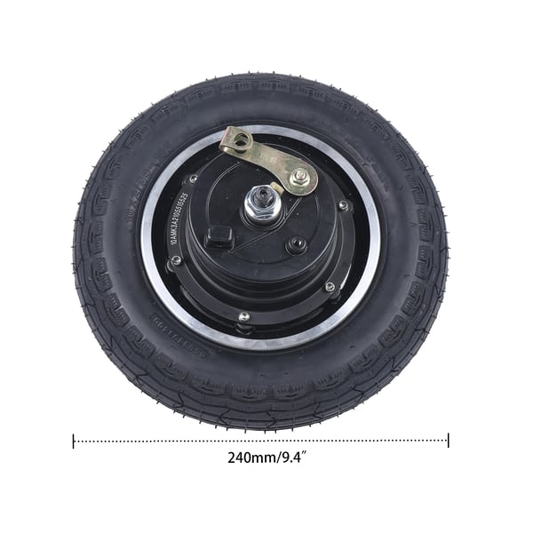 El-løbehjul/E-scooter - Navmotorhjul - 36V Børsteløs - Til 25,4 cm hjul - IP54 - Maks belastning 100 kg - Mørkegrå