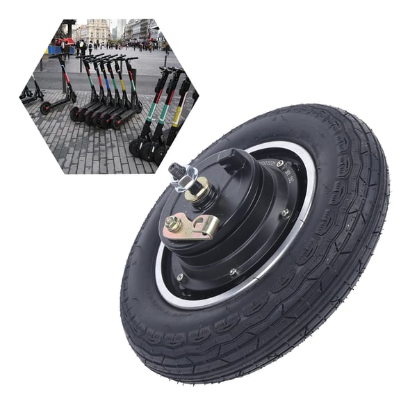 El-løbehjul/E-scooter - Navmotorhjul - 36V Børsteløs - Til 25,4 cm hjul - IP54 - Maks belastning 100 kg - Mørkegrå