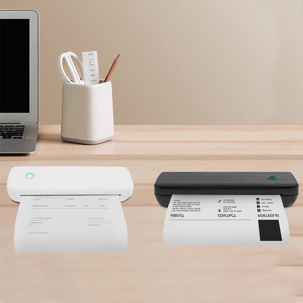 A4 Termisk Printer - Tatoveringsstencil-Overførselsmaskine - Bærbar - Trådløs Bluetooth - Til Smartphone & PC - 10 W - Bordmodel - Sort