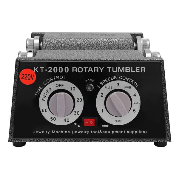 Sähköinen korujen kiillotuslaite - Rumpukiillotuskone metallille - Ajastin - 80 W - 110 V - 5 kg - Kotikäyttöön - Musta