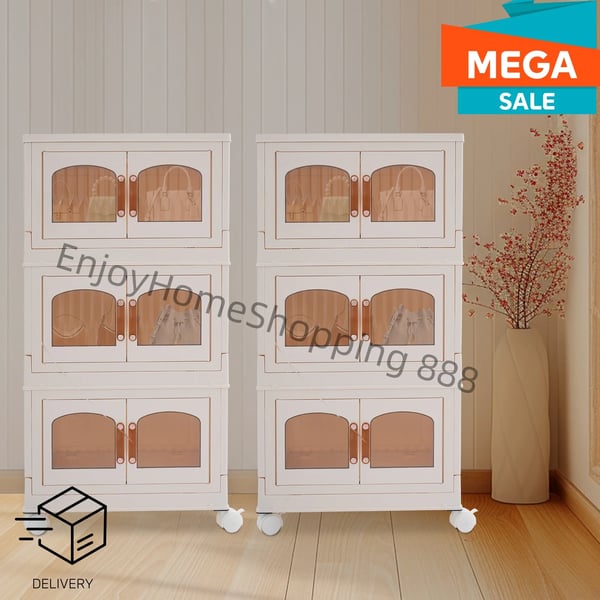 Køkkenorganizer - Opbevaringsreol - 3 niveauer - Fritstående gulvmodel - Ikke-foldbar - Størrelse M - Hvid