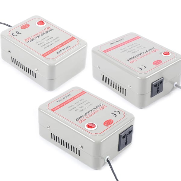 Spændingsomformer - Nedtransformator - 230–250V til 100–120V - 500W effekt - EU-stik - CE-certificeret - Guld