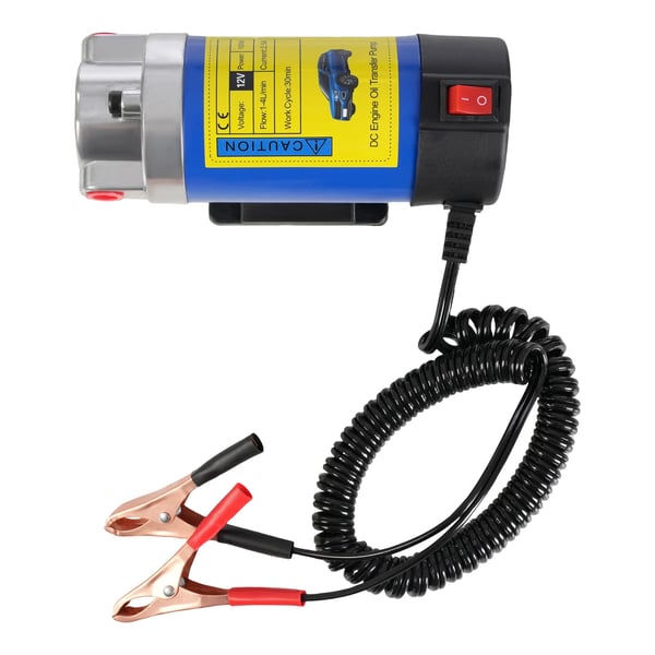 Olieoverførselspumpe til motorolie - 12V DC bærbar pumpe - 100 W - 0,83–3,33 l/min Flow - Til bil, motorcykel og lastbil