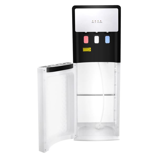 Vanddispenser - Gulvstående - Bundpåfyldt - Varm & Kold - Kapacitet 2 L/t Kold, 5 L/t Varm - 220V EU-Stik - Hvid