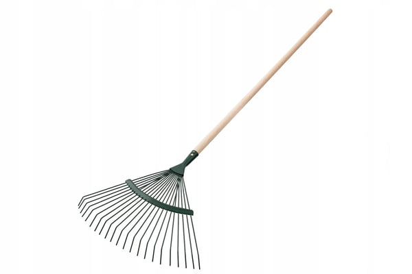 Løvrive - Haverive - 45 cm Arbejdsbredde - Trådtænder - Til Græs og Blade