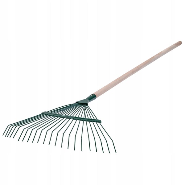Løvrive - Haverive - 45 cm Arbejdsbredde - Trådtænder - Til Græs og Blade
