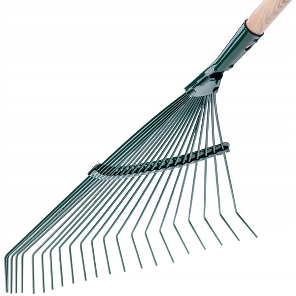 Løvrive - Haverive - 45 cm Arbejdsbredde - Trådtænder - Til Græs og Blade