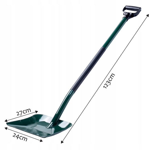 Sandskovl - Metalskovl - Længde 123 cm - Robust - Til Sandkasse - Langt Skaft