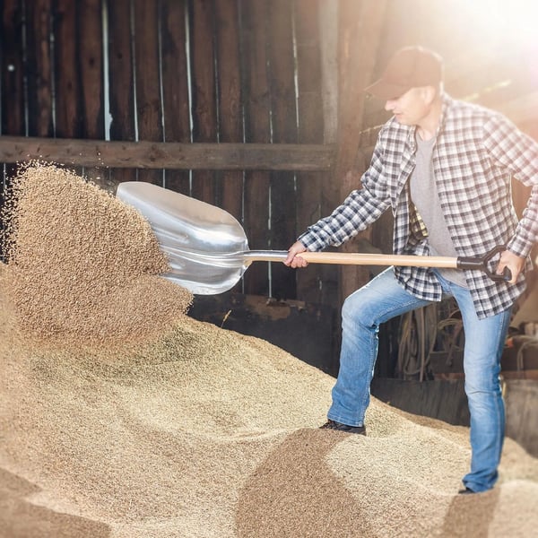 Aluminiumsskovl - Sneskovl og kornskovl - Til sne, korn, aske, sand - Let og robust