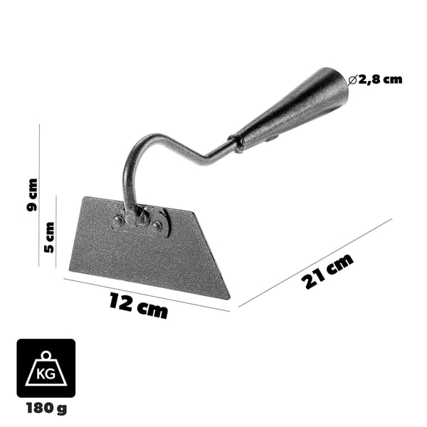 Havehakke - Bøjlehakke/Ukrudtshakke - 12 cm Arbejdsbredde - Stålblad - Til Lugning Og Kultivering