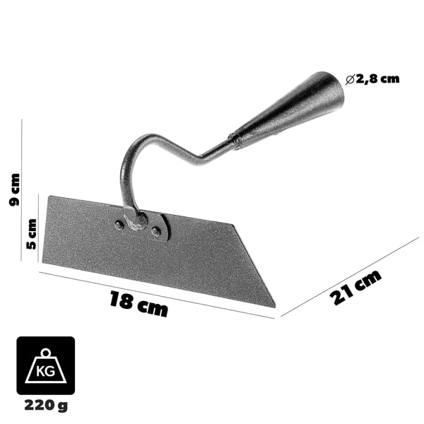 Trädgårdshacka - Bygelhacka Pendelhacka - Bredd 18 cm - Stål - För Ogräsrensning