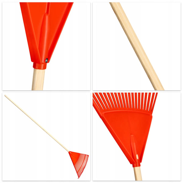 Trädgårdskratta - Löv- och gräskratta - Träskaft 180 cm
