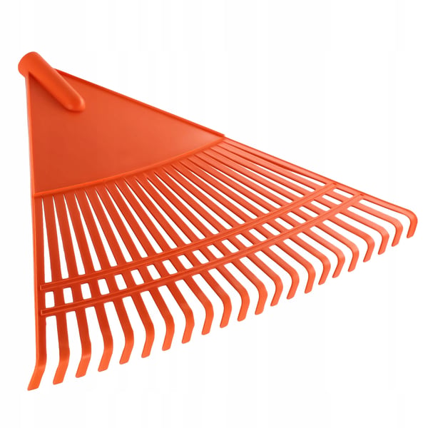 Løv- og græsrive - Plastrive - Bredde 60 cm - 22 Tænder - Uden skaft
