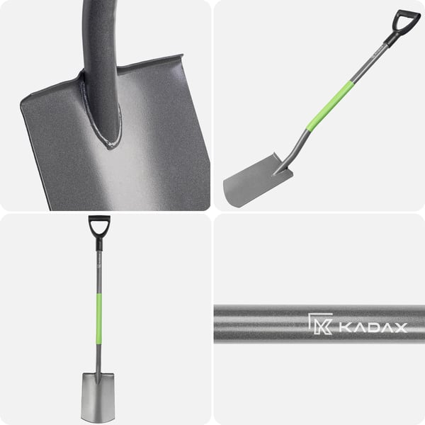 Havespade - Spade/Skovl - 120 cm Skaft - Metalblad - Ergonomisk Greb - Robust