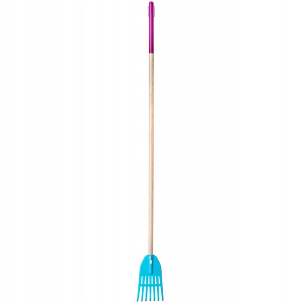 Løvrive i plast - Have-rive - Skaft 150 cm - Til græs og blade