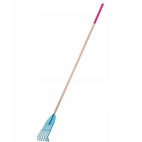 Løvrive i plast - Have-rive - Skaft 150 cm - Til græs og blade