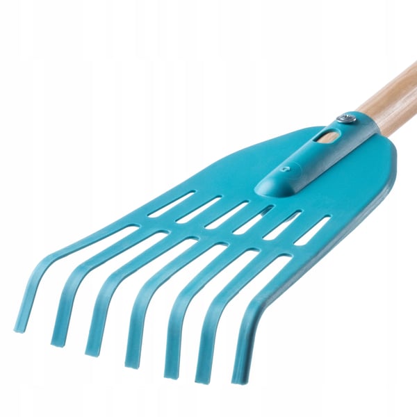 Løvrive i plast - Have-rive - Skaft 150 cm - Til græs og blade