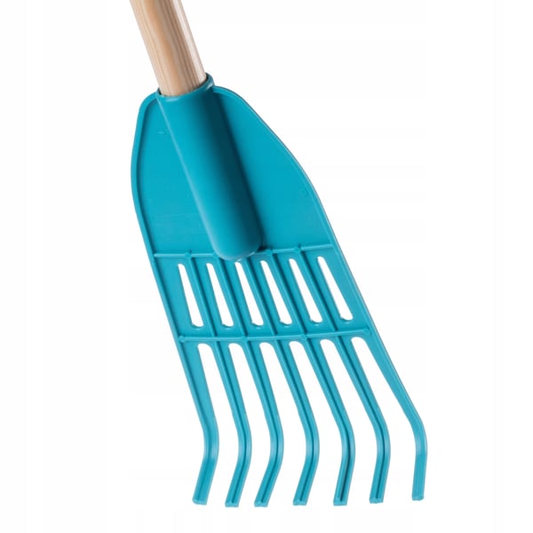 Løvrive i plast - Have-rive - Skaft 150 cm - Til græs og blade