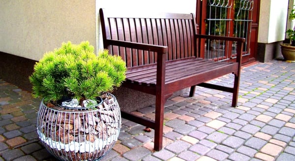 Gabion - Plantekrukke - Rund - Stål - 53 cm - Sølv