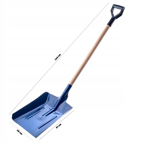 Skovl - Sand-, kul- og askeskovl - Længde 134 cm - Langt skaft - Til aske fra ovn, kul og sand
