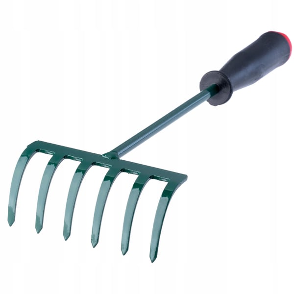 Haverive - Håndrive - Med Hakke - 30 cm - 6 Tænder - Lille