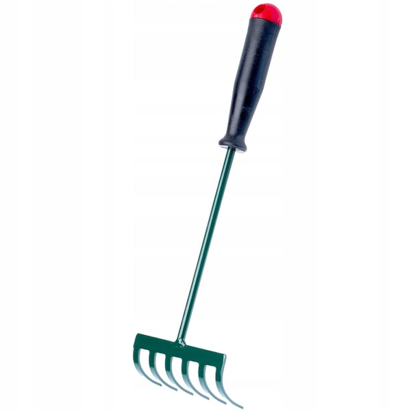 Haverive - Håndrive - Med Hakke - 30 cm - 6 Tænder - Lille