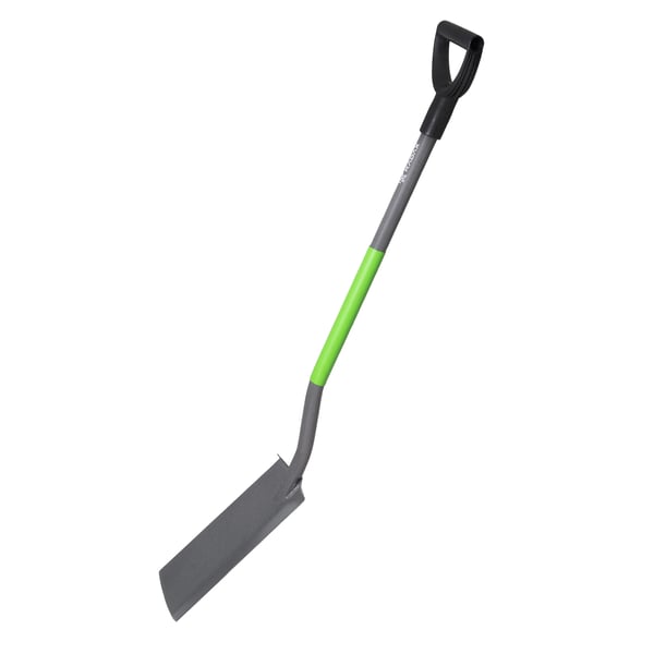 Trädgårdsspade - Dräneringsspade - Smal design - Total längd 126 cm - Spetsigt blad - För smala diken