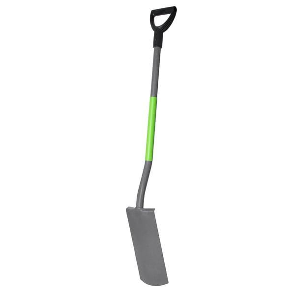 Trädgårdsspade - Dräneringsspade - Smal design - Total längd 126 cm - Spetsigt blad - För smala diken