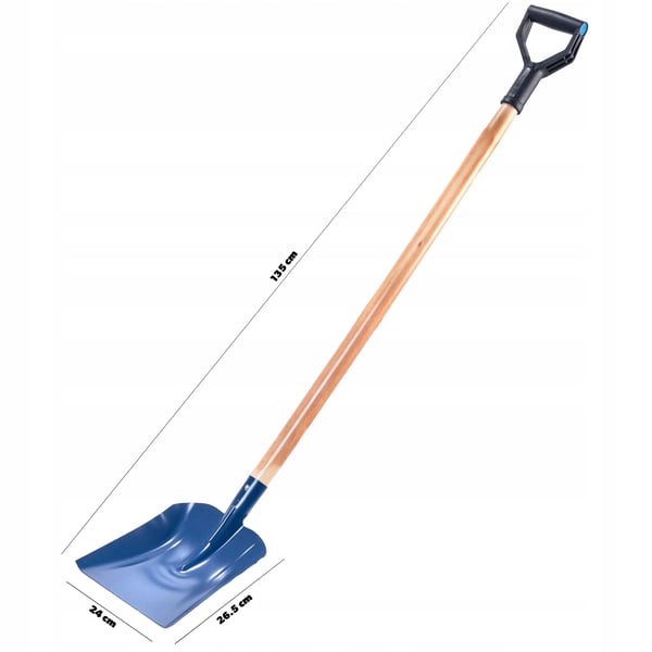 Sand- og grusskovl - Skovl - Metalblad - Længde 135 cm - Til sand, grus og jord