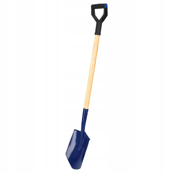 Havespade/skovl - Med skaft - Ergonomisk greb - Skarp kant - Bladbredde 18,5 cm