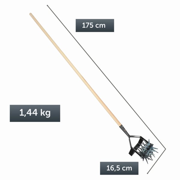 Havekultivator - Håndkultivator - 4 Blade - Manuel - Til løsning af jord