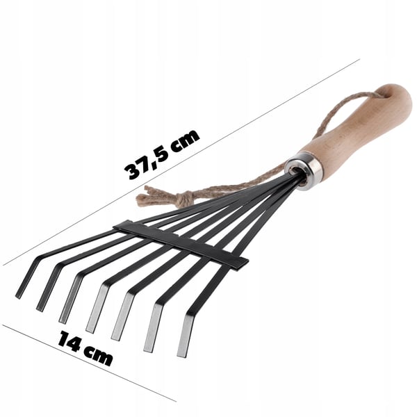 Handkratta - Trädgårdskratta - Metall - 6 Tänder
