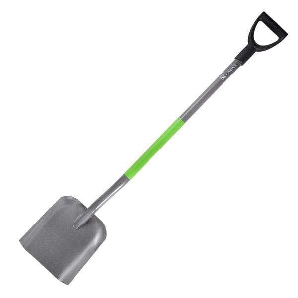 Sandskovl - Skovl i kulstofstål - 123 cm langt skaft - Metalblad - Med håndtag