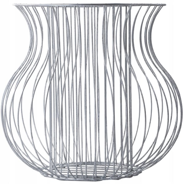 Gabion havekrukke - Plantekasse - Galvaniseret stål - 47 cm - Udendørs - Sølv