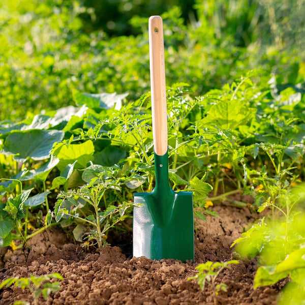 Haveskovl - Havespade i metal - Lille - Robust - 60 cm skaft - Til gravning og plantning