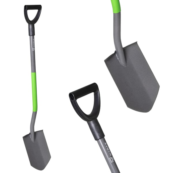 Havespade - Skovl/Spade - Længde 119 cm - Skarp Kant - Metalblad - Til Have- og Gravearbejde