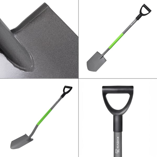 Havespade - Skovl/Spade - Længde 119 cm - Skarp Kant - Metalblad - Til Have- og Gravearbejde