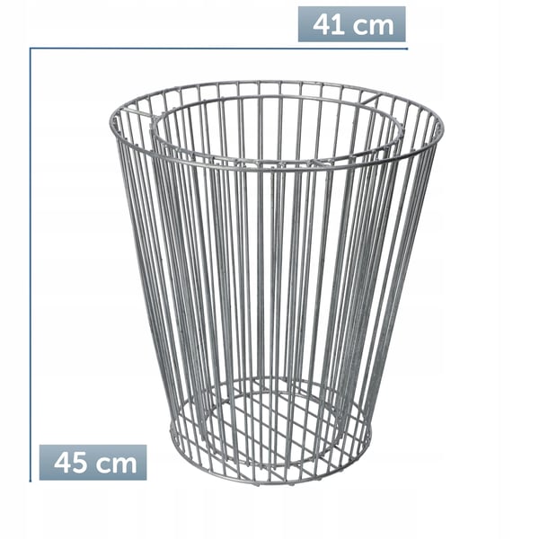 Gabion havekrukke - Plantekasse - Galvaniseret Stål - Vejrbestandig - 45 cm - Sølv