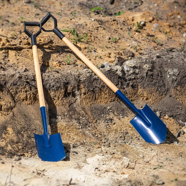 Havespade - Skovl - Metalblad - Træskaft - Længde 122 cm