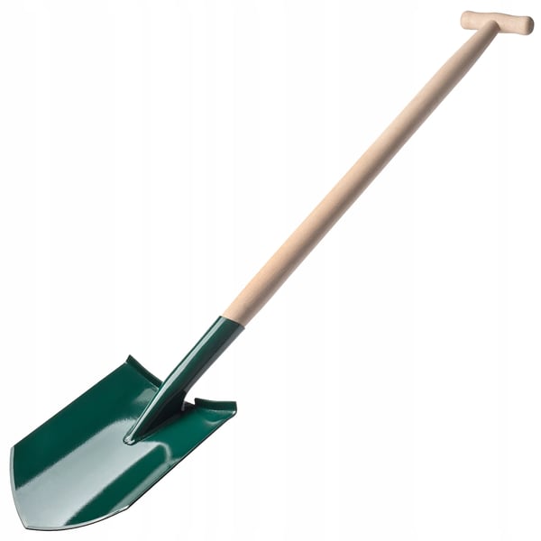 Havespade - Skovl - Skarpt Metalblad - Træskaft - Robust - 116 cm