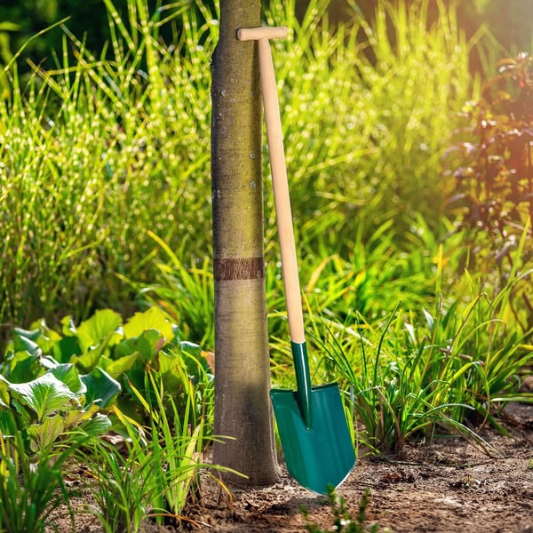 Havespade - Skovl - Skarpt Metalblad - Træskaft - Robust - 116 cm