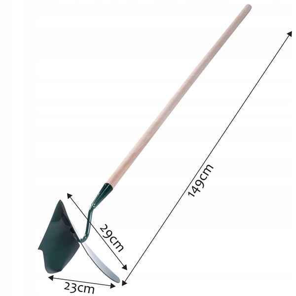 Havespade/Skovl - Med Skaft - 149 cm Længde - Stor